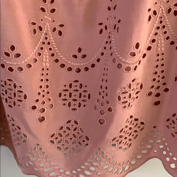 🌹MADEWELL🌹Eyelet off shoulder dress Mauve 2 - Picture 3 of 7